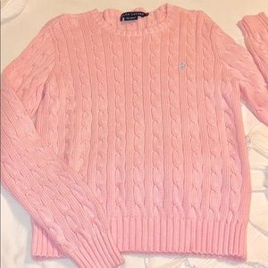 Ralph Lauren Pink Cable Knit Sweater